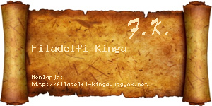 Filadelfi Kinga névjegykártya